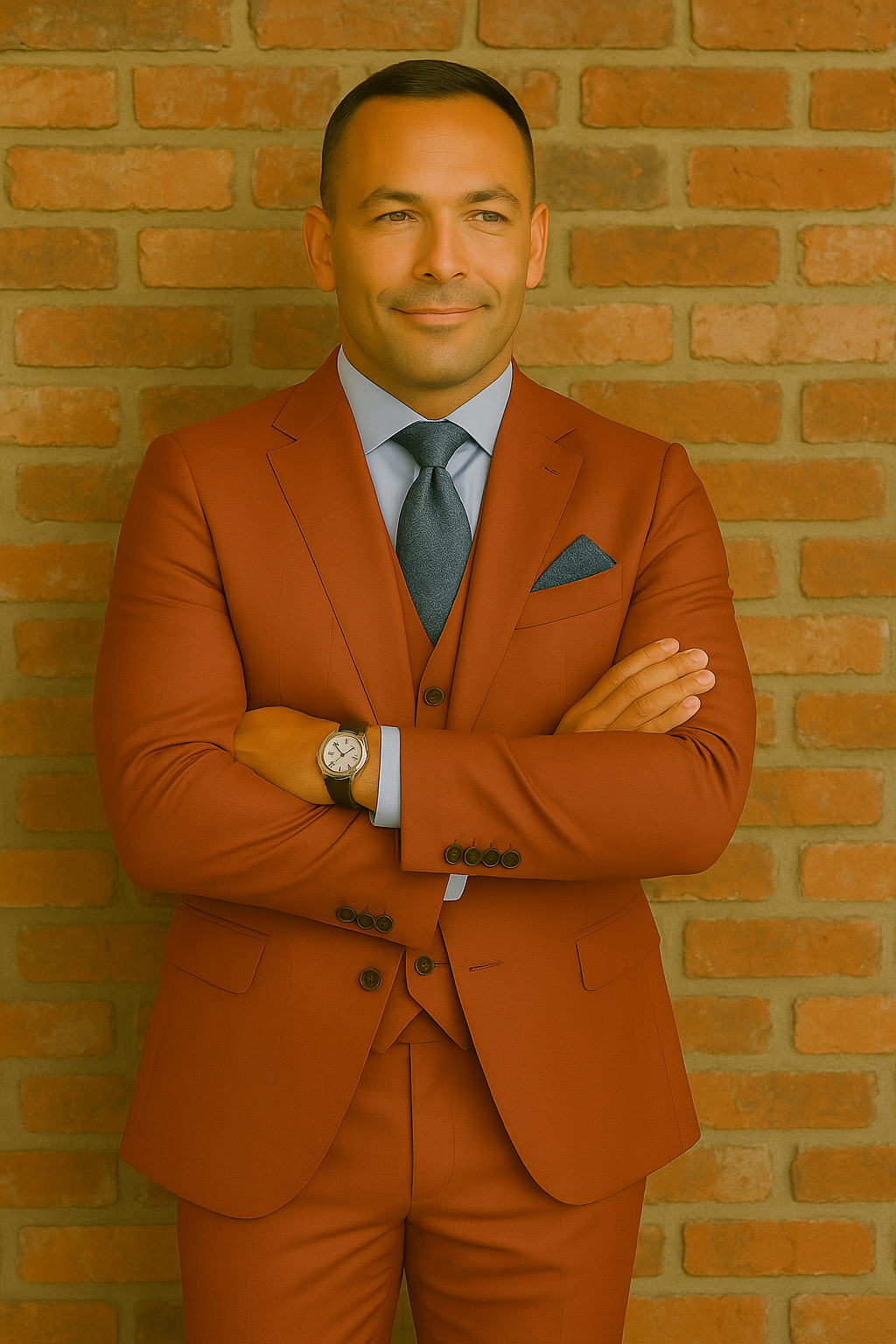 Italian Wool Three-Piece Suit by Statement