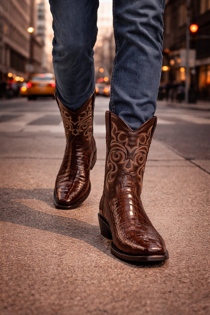 Men's Los Altos Caiman Tail Snip Toe Boots