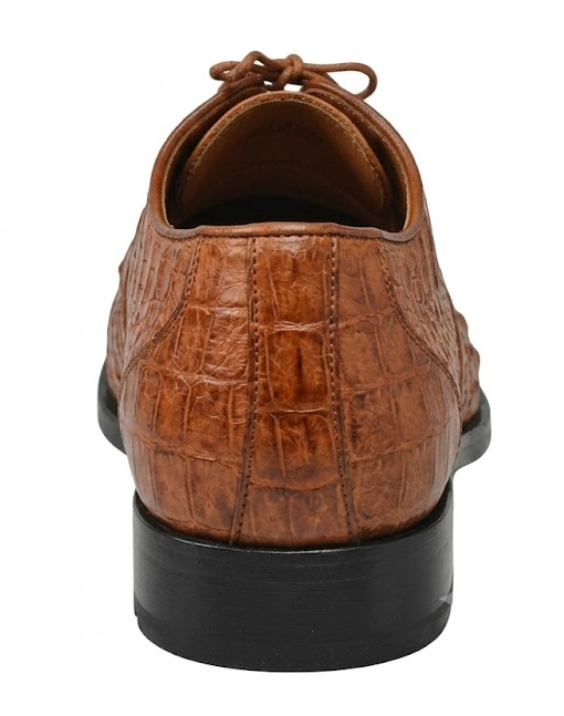 Brown Dress Shoe Los Altos Cognac / Brown Genuine Crocodile ~ World Best Alligator ~ Gator Skin / Lizard Shoes