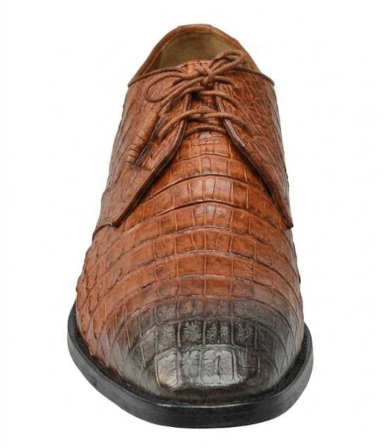 Brown Dress Shoe Los Altos Cognac / Brown Genuine Crocodile ~ World Best Alligator ~ Gator Skin / Lizard Shoes