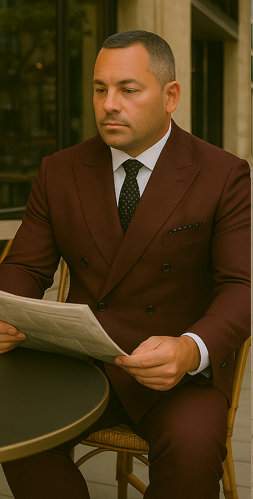 Italian Made 2 Piece Wool Suit by Statement