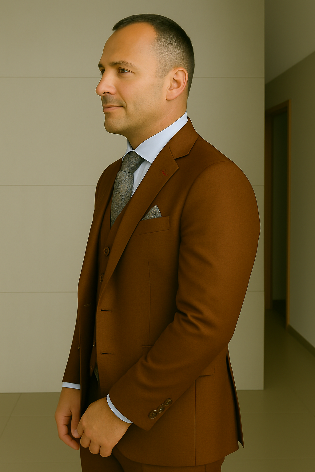 Italian Wool Three-Piece Suit by Statement