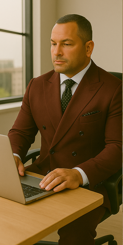 Italian Made 2 Piece Wool Suit by Statement