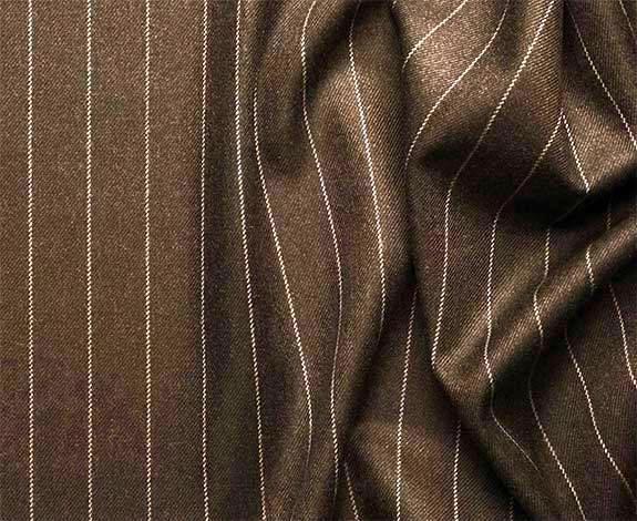 Double Breasted Stripe Suit Brown Regular Fit