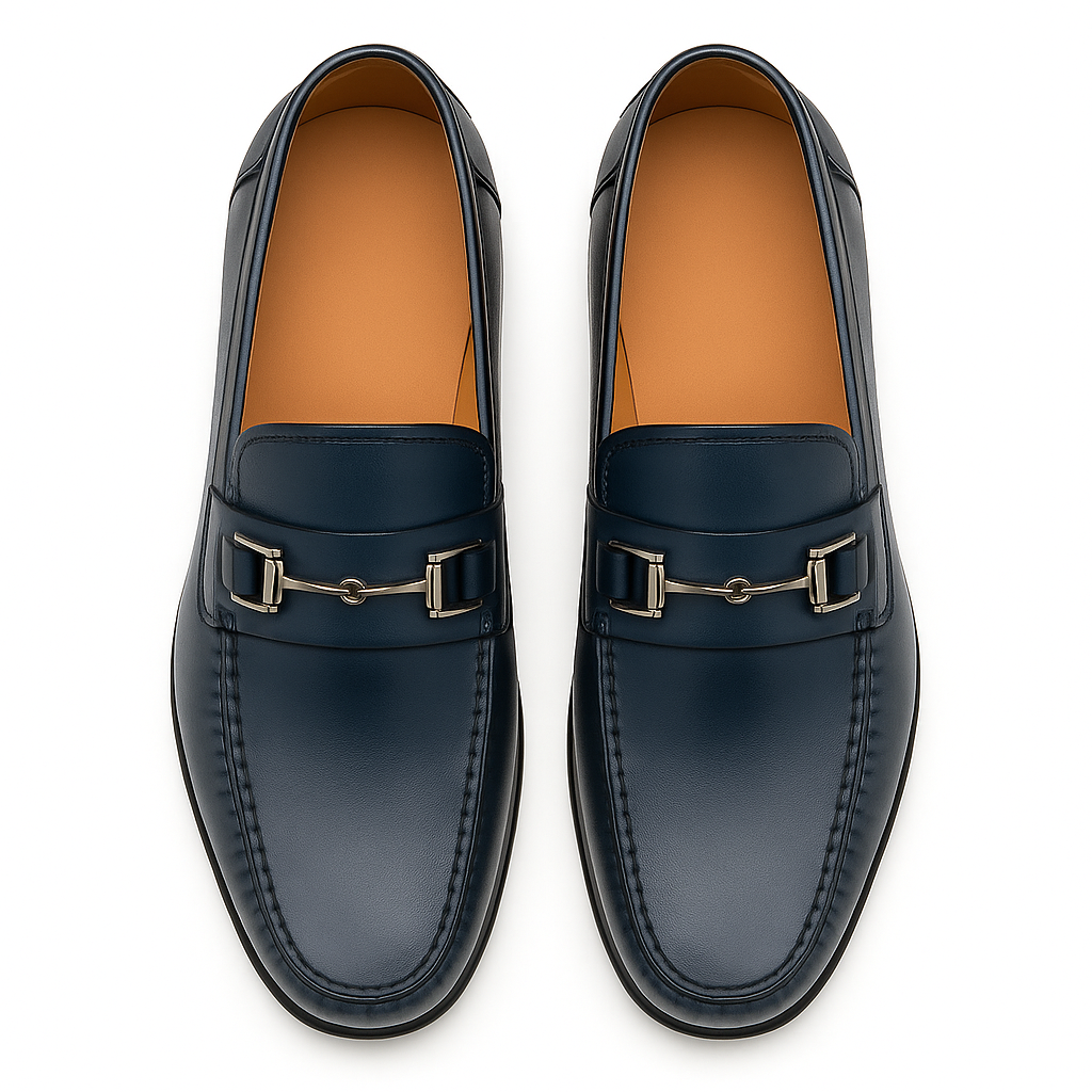 Mens Mezlan Brussels Calfskin Loafer with Metal Bit