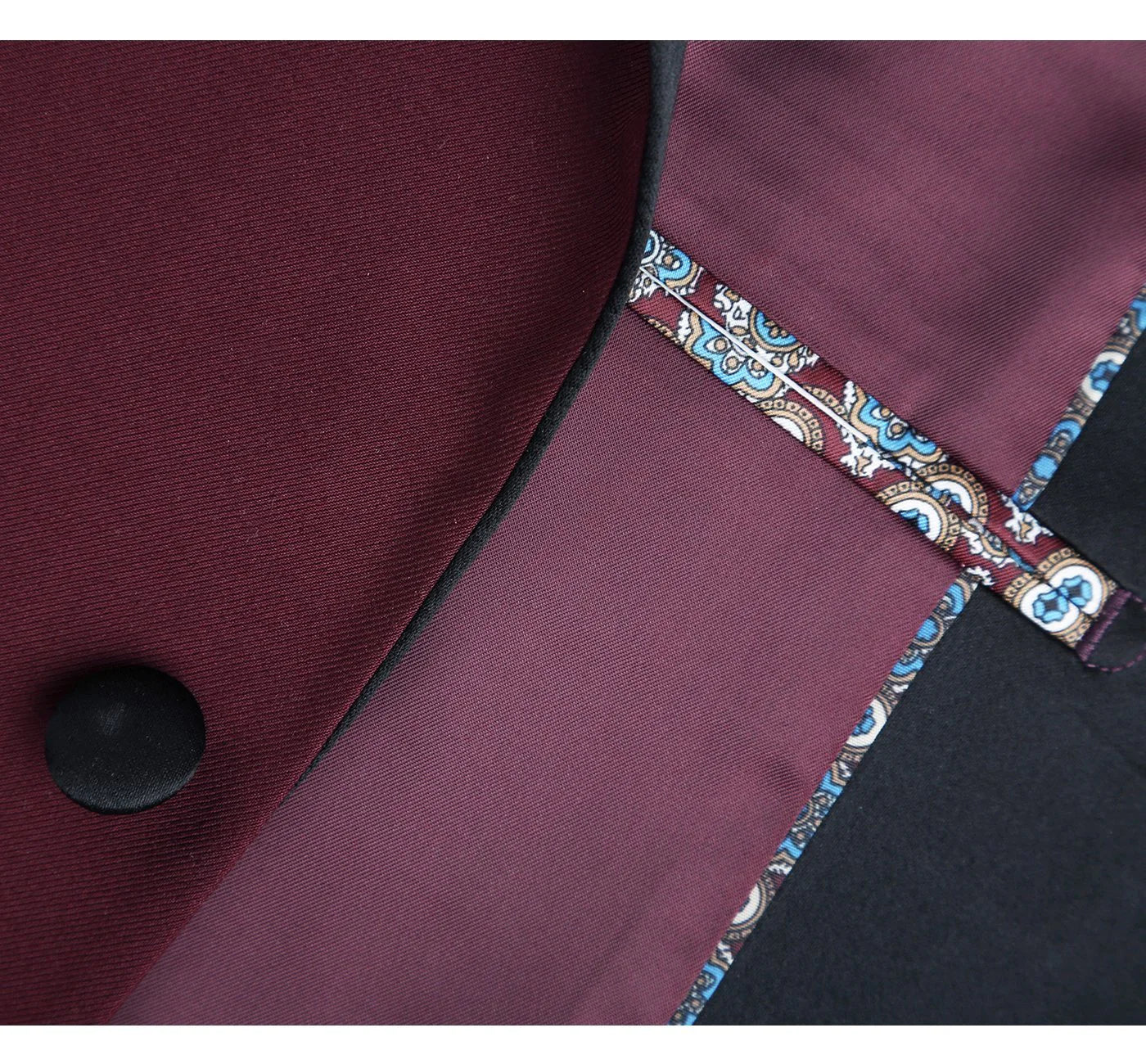 Men's Slim Fit 2-Piece Burgendy Shawl Lapel Tuxedo Suit