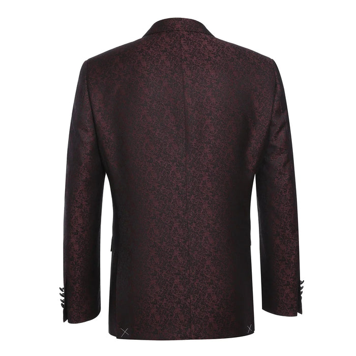 Men's Slim Fit Burgundy Tuxedo Blazer