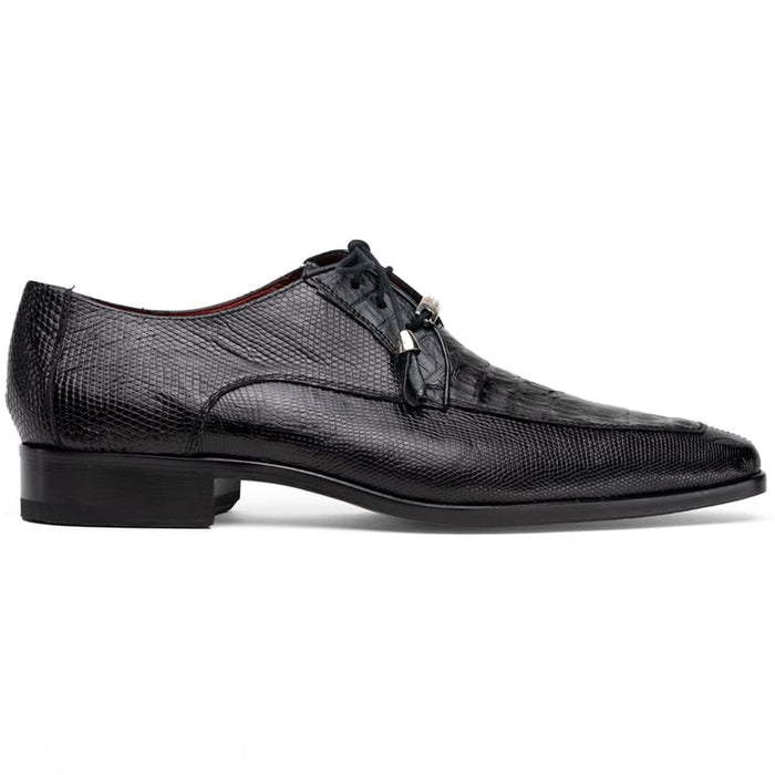 Marco Di Milano Merida Black Genuine Caiman and Lizard Derby Shoes - view 2
