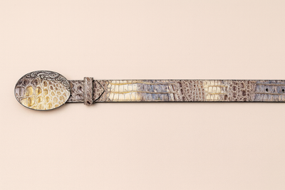 Wild West Caiman Belly Cowboy Belt for Men