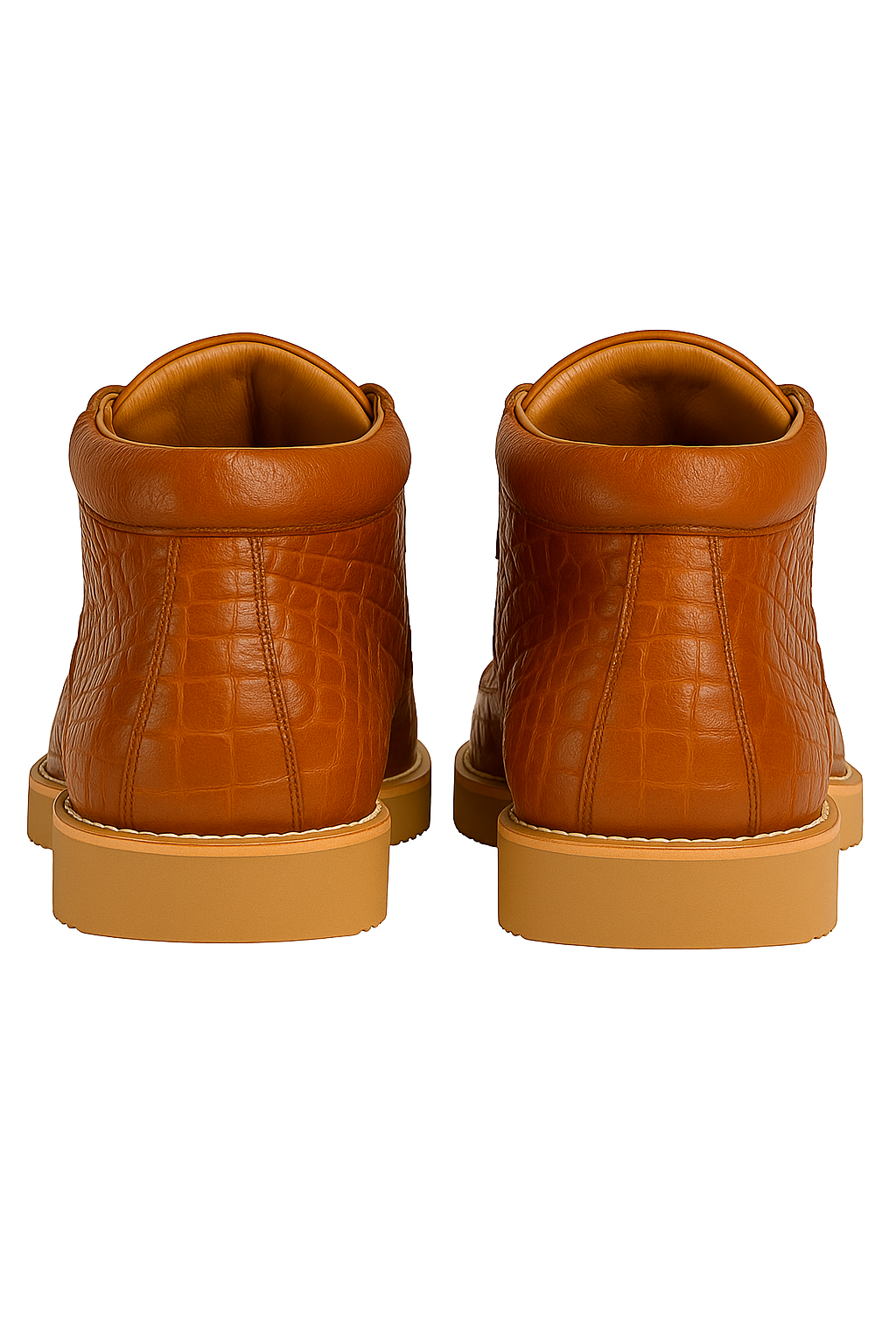 Los Altos Cognac Full Caiman Skin Sneakers