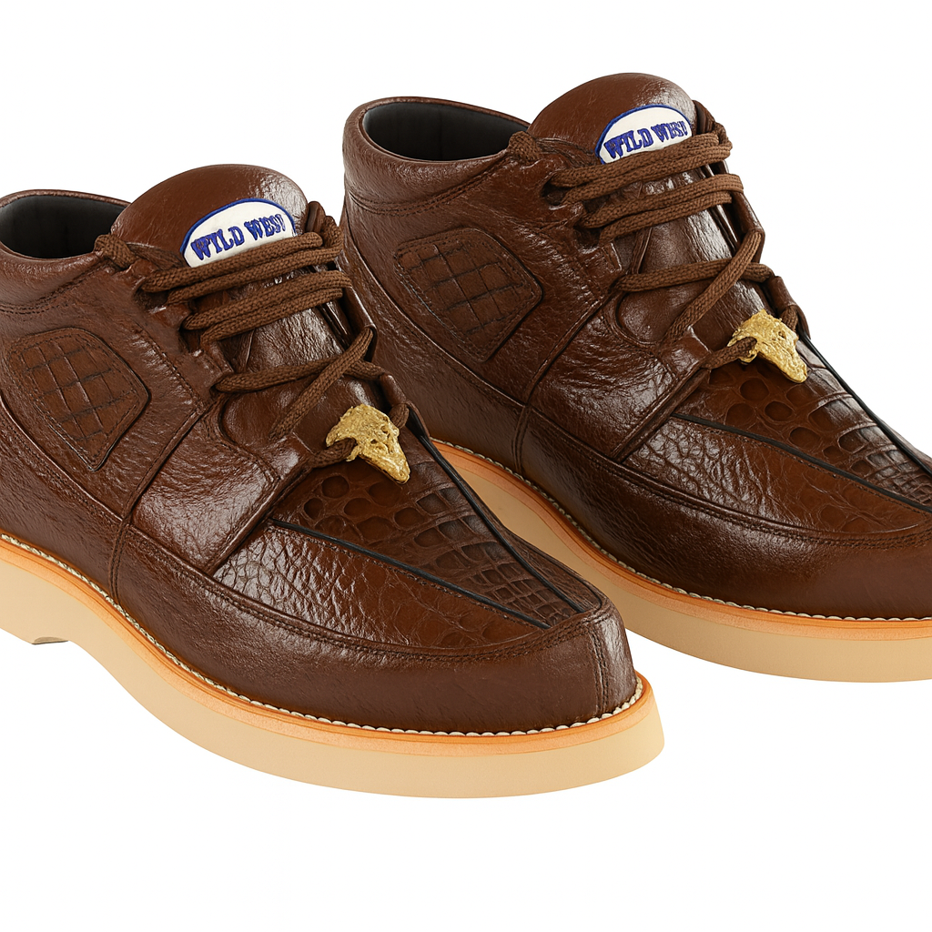 Caiman & Ostrich Skin Wild West Shoes
