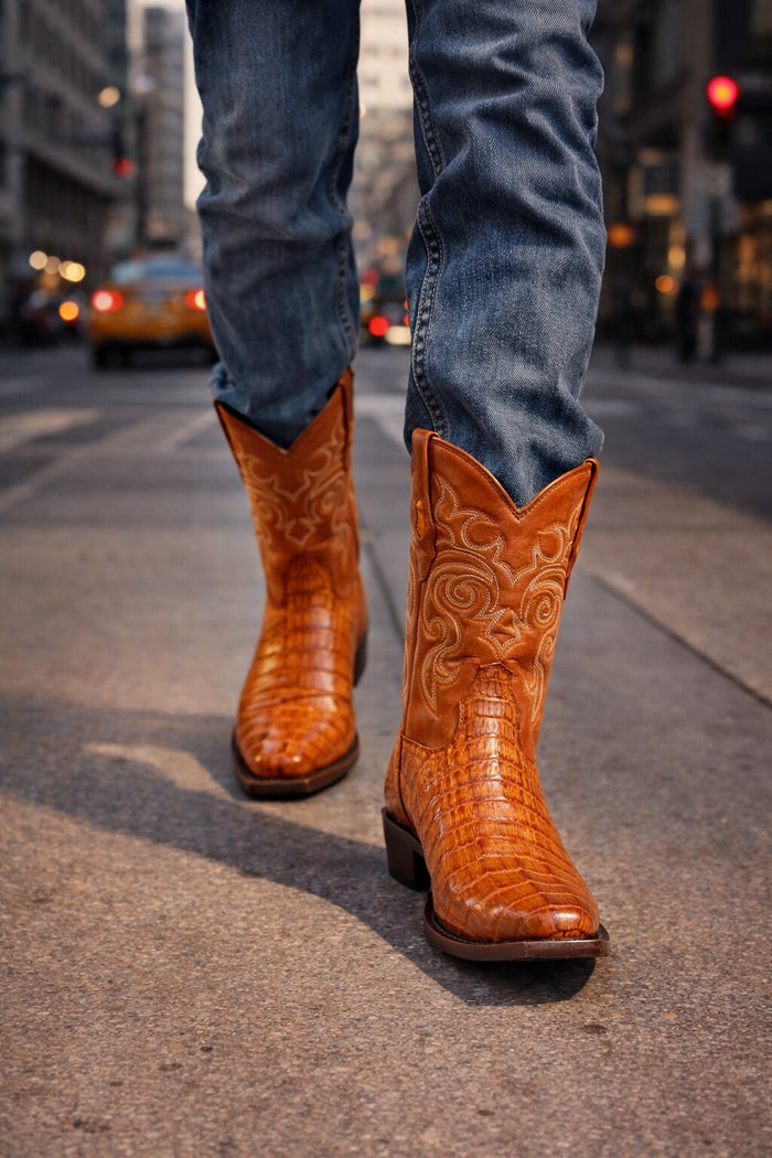 Men's Los Altos Caiman Tail Snip Toe Boots