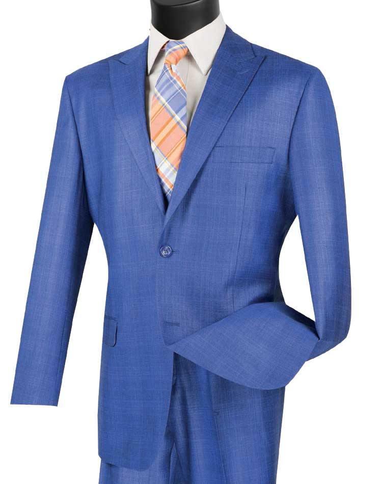 Blue Glen Plaid Suit - Cambridge Collection by Vinci