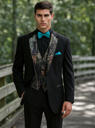 Single Breasted Camouflage Tuxedo Suit