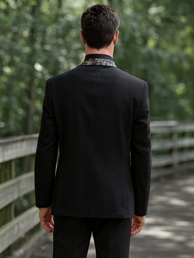 Single Breasted Camouflage Tuxedo Suit