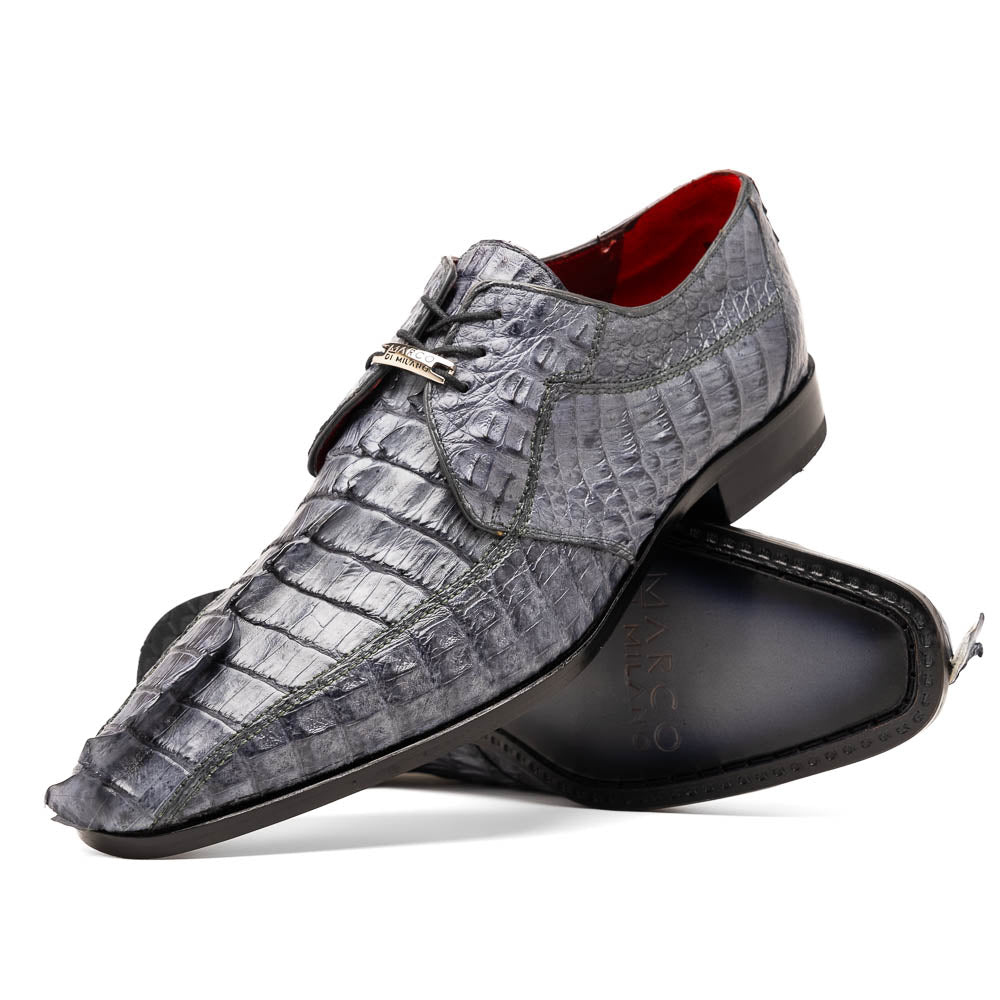 Marco Di Milano Cancun Gray Caiman Crocodile Derby
