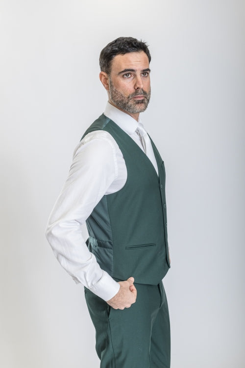 Caravelli Suit - Designer Caravelli Jacket and Pants in Color Solid Augusta Green