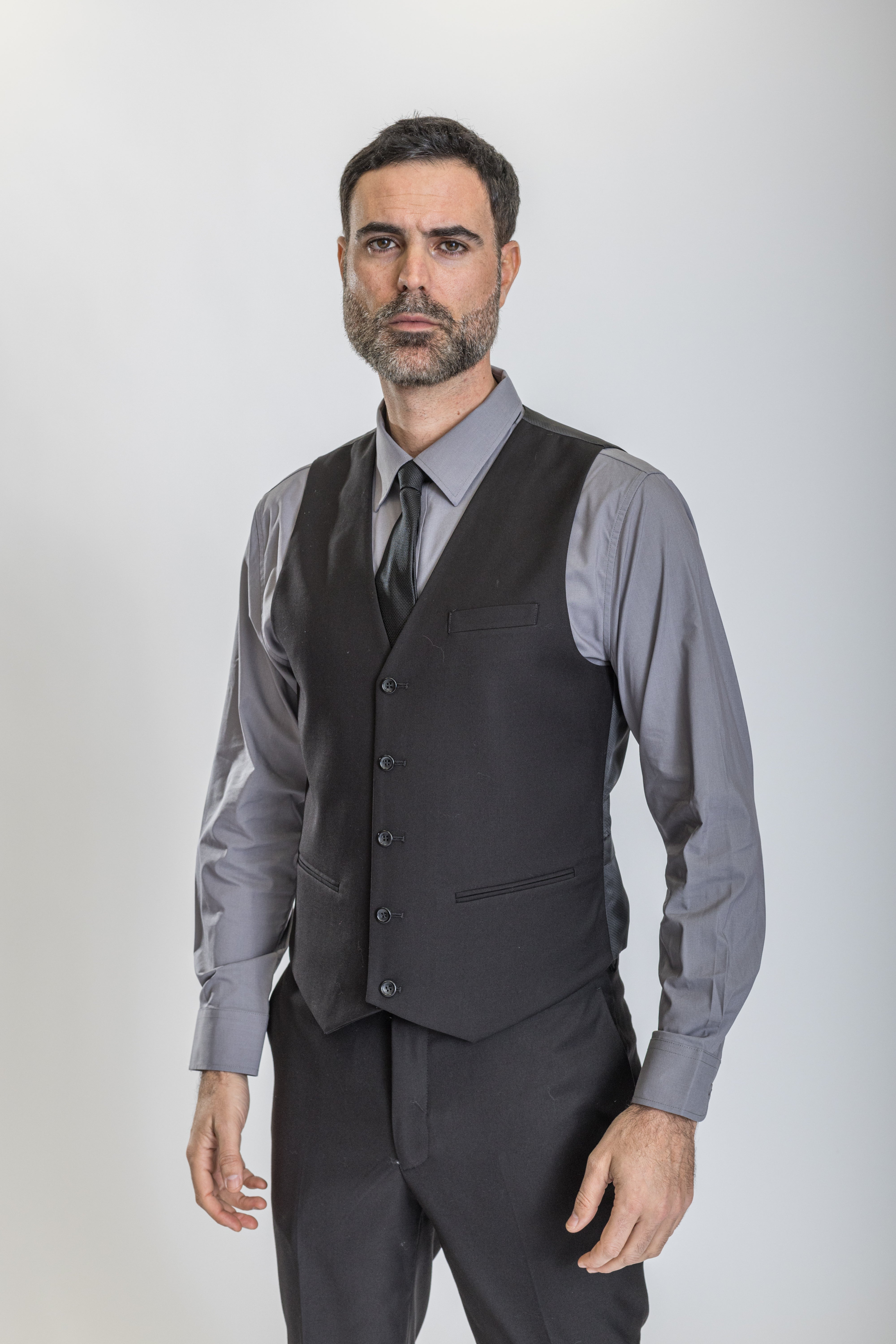 Caravelli Suit - Designer Caravelli Jacket and Pants in Color Solid Black
