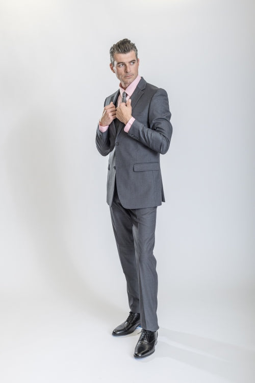 Caravelli Suit - Designer Caravelli Jacket and Pants in Color Solid Grey