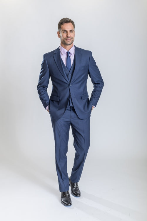 Caravelli Suit - Designer Caravelli Jacket and Pants in Color Solid Midnight Blue