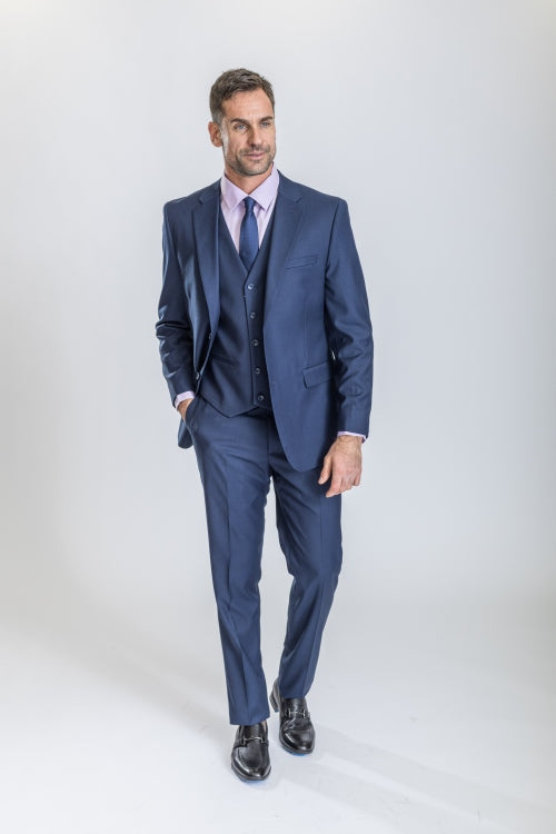 Caravelli Suit - Designer Caravelli Jacket and Pants in Color Solid Midnight Blue