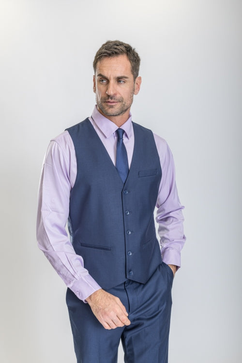 Caravelli Suit - Designer Caravelli Jacket and Pants in Color Solid Midnight Blue