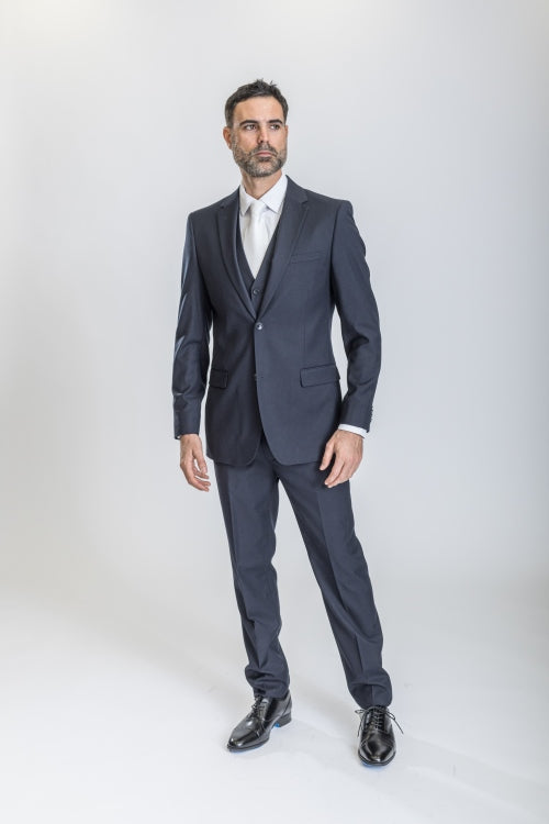 Caravelli Suit - Designer Caravelli Jacket and Pants in Color Solid Navy