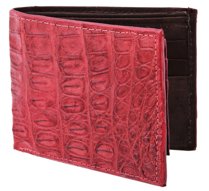 Cartera Rojo de Cocodrilo Genuino White Diamonds Boots