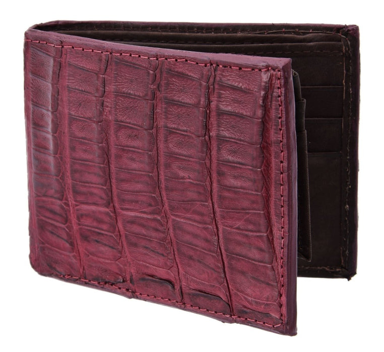 Cartera de Cocodrilo Original Color Vino