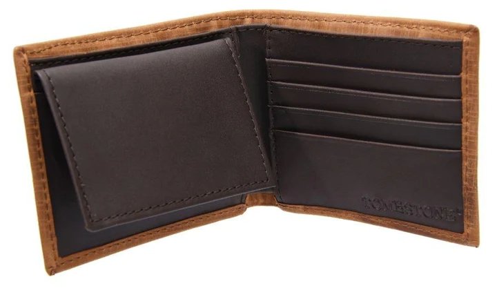 Cartera de Cuero Original Tejida Tombstone Miel