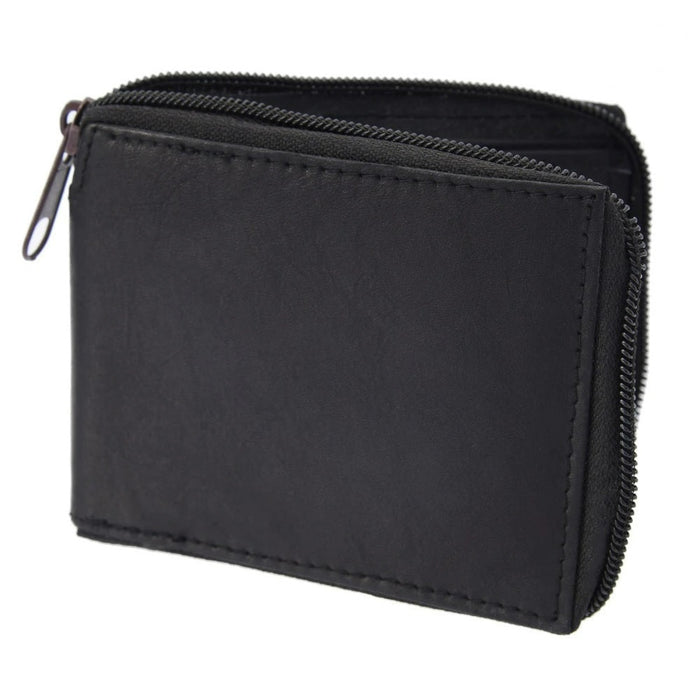 Cartera de Piel con Cierre para Hombre