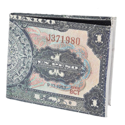 Cartera de Piel con Impresión Un Peso