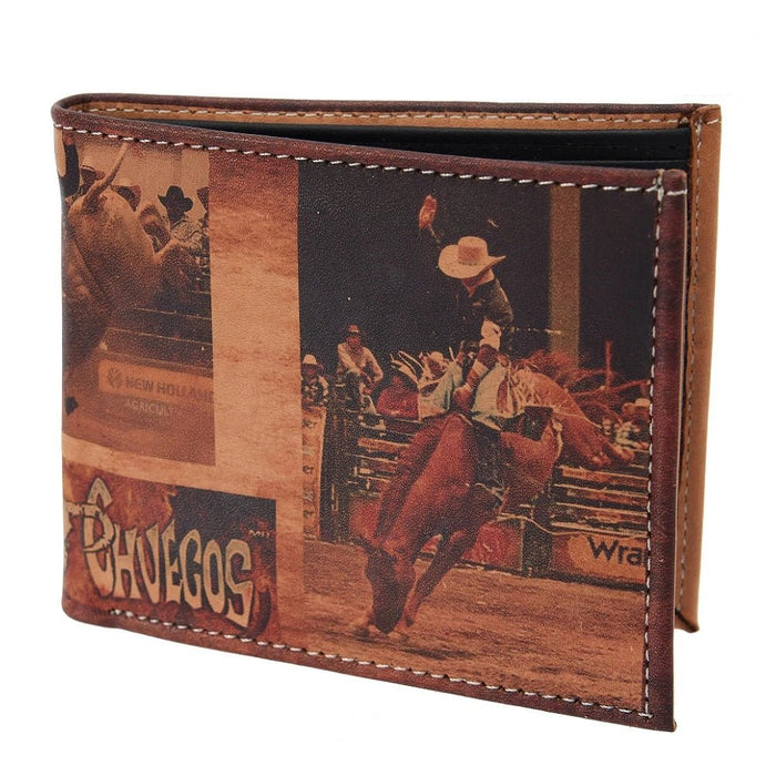 Cartera de Piel con Impresión de Billete