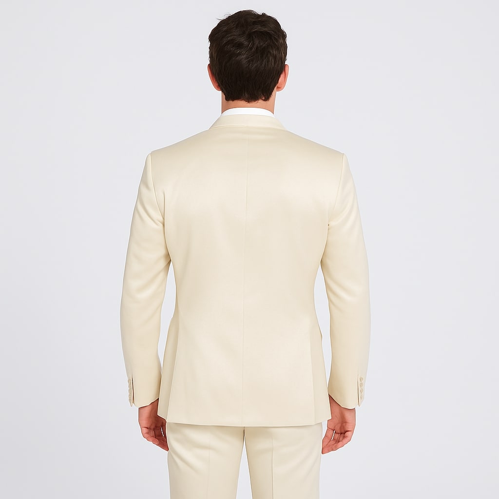 Champagne Satin Tuxedo Set - 4-Piece Formalwear