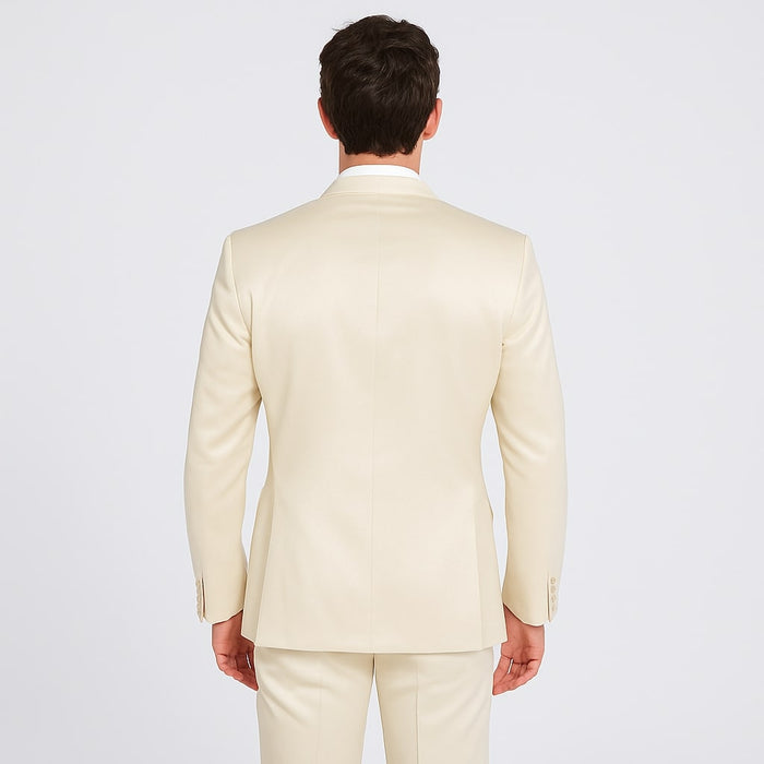 Champagne Satin Tuxedo Set - 4-Piece Formalwear