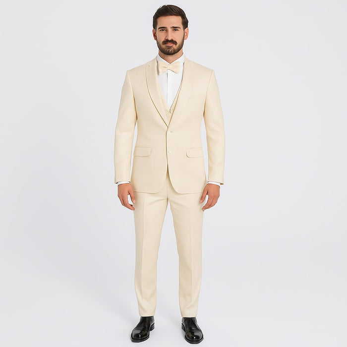 Champagne Satin Tuxedo Set - 4-Piece Formalwear