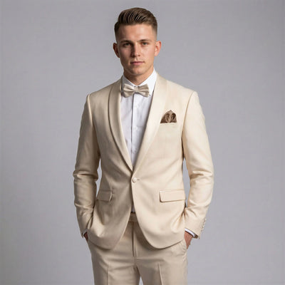 Champagne Slim Fit Shawl Lapel 2-Piece Tuxedo
