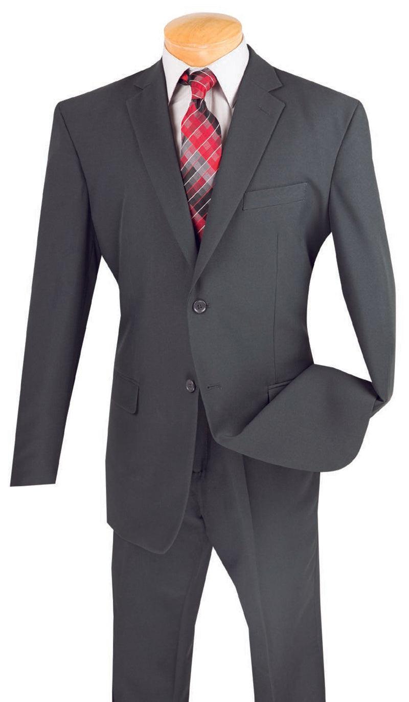 Charcoal Regular Fit 2 Piece Suit by Vinci