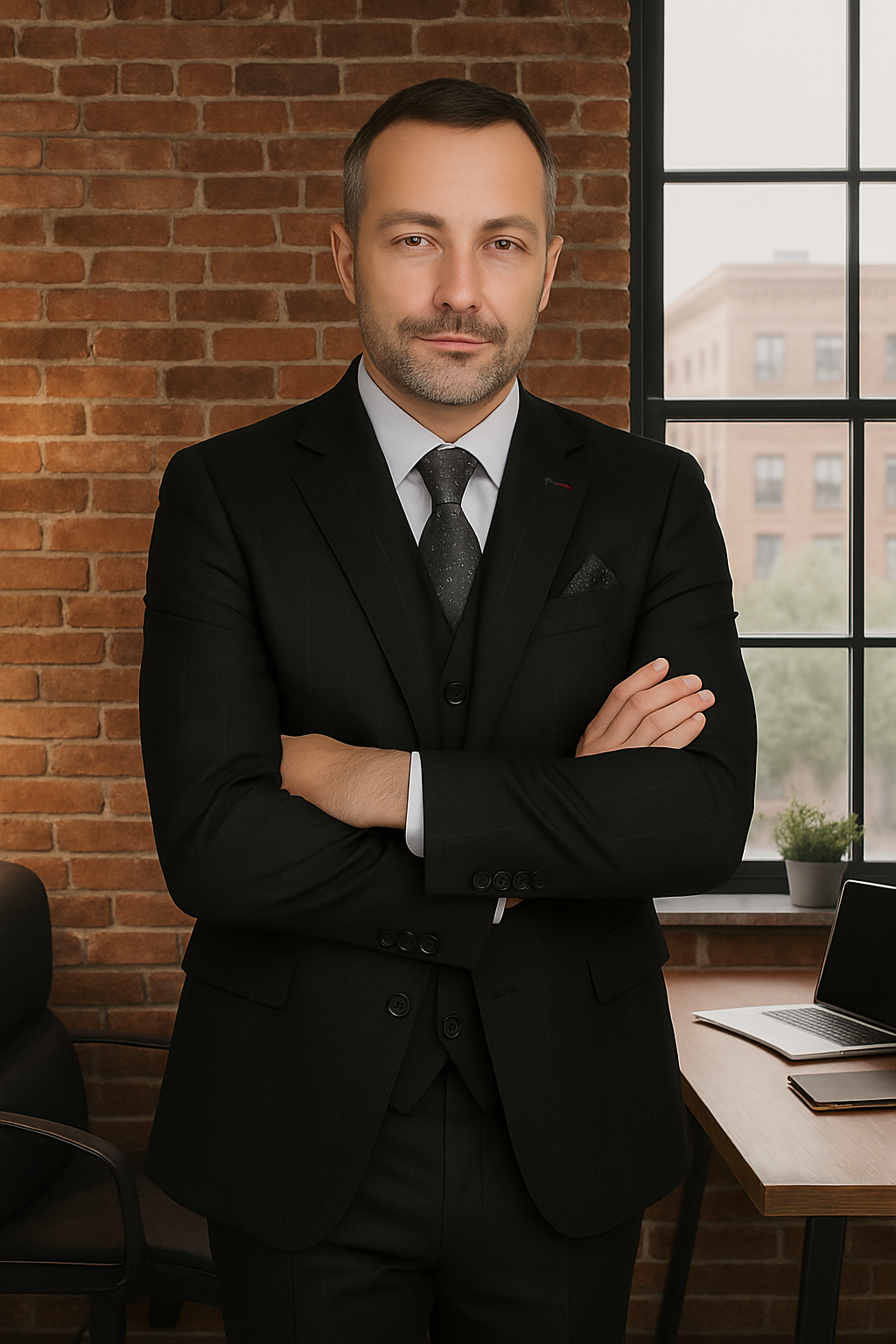 Italian Made 3 Piece Wool Suit by Statement