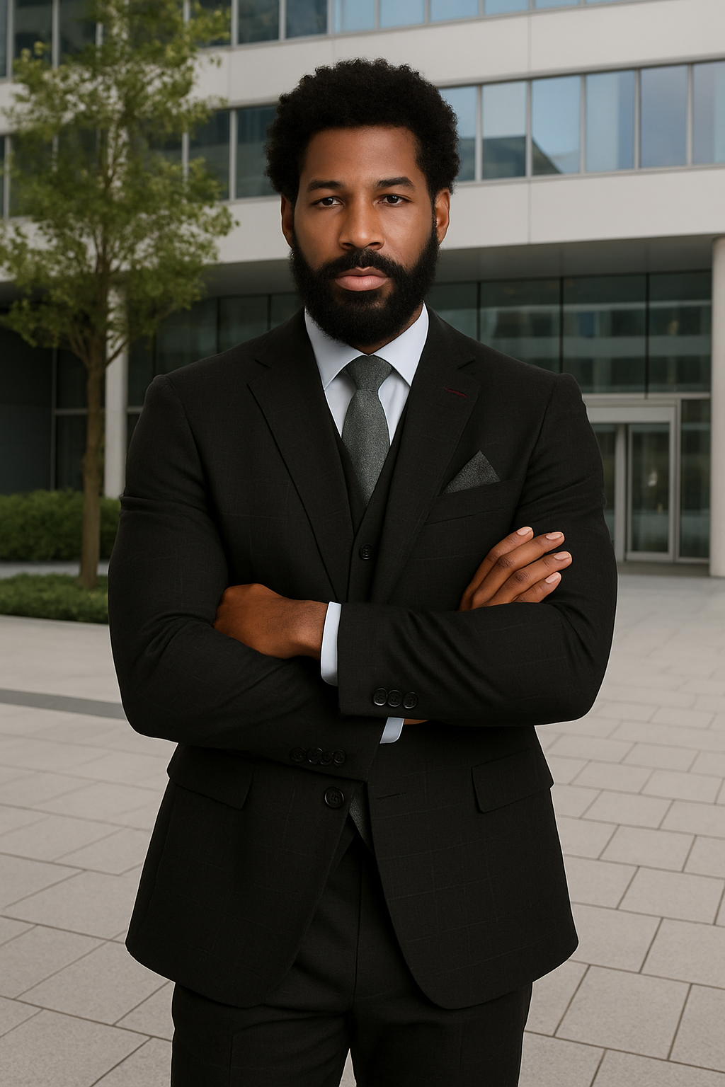 Modern Fit Italian Wool Three Piece Suit