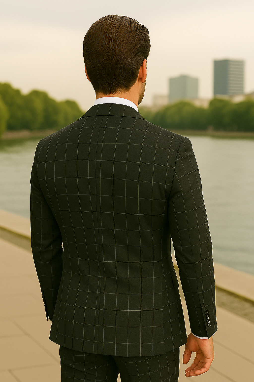 Italian 3 Piece Wool Modern Business Suit