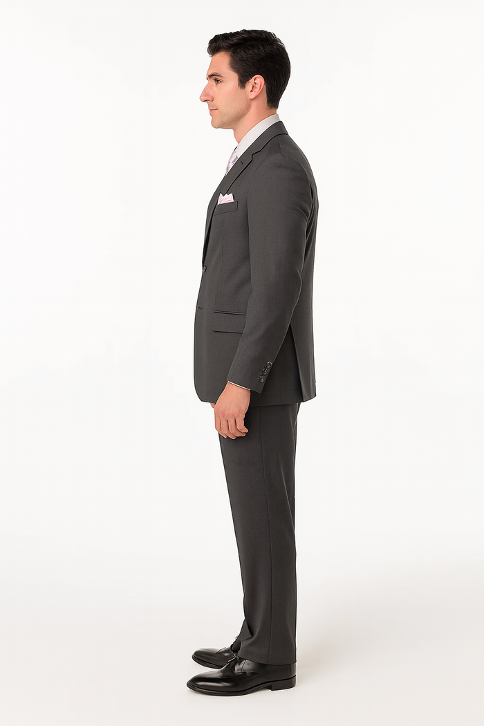 Cheap Plus Size Suits For Men - Big and Tall Suit For Big Guys Dark Gray