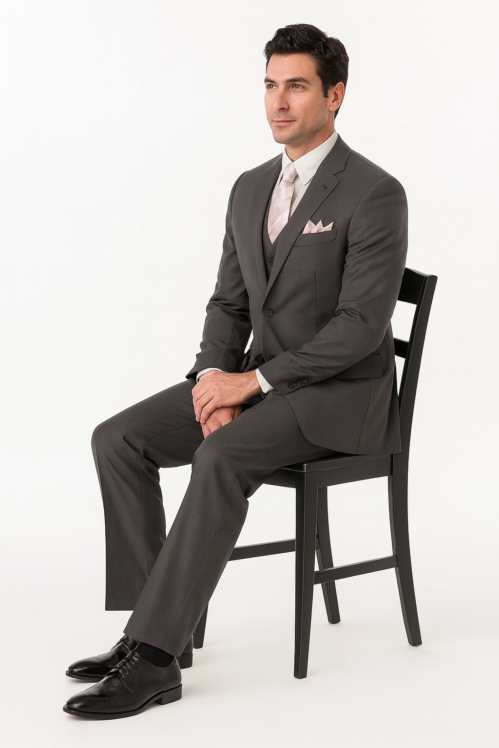 Cheap Plus Size Suits For Men - Big and Tall Suit For Big Guys Dark Gray