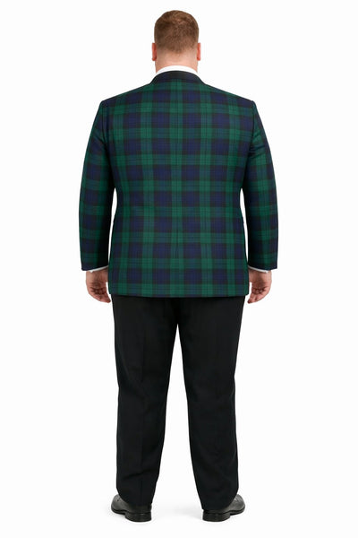 Christmas Tartan Plaid Sport Jacket for Big Men