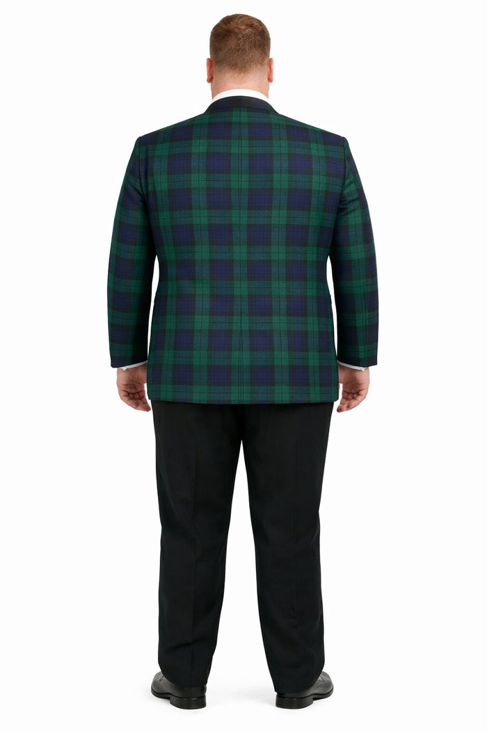 Christmas Tartan Plaid Sport Jacket for Big Men