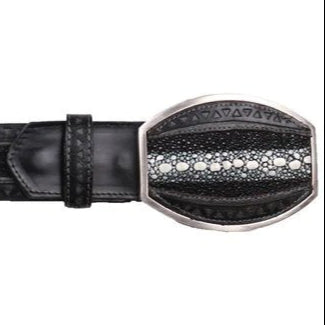 Cinto Mantarraya Perla Corte Laser Negro LAB-C24U1105