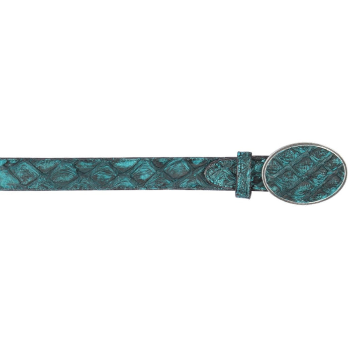 Cinto Vaquero de Pescado Pirarucu Original Turquesa