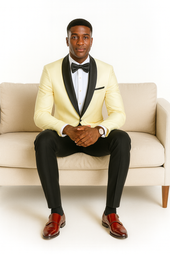 Big and Tall Ivory Suit for Men - 4-Piece Set