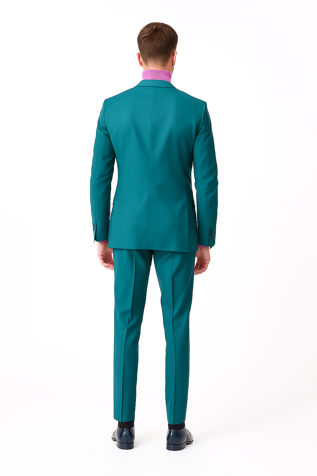 Classic Ultra Smooth 2 Button Suit turquoise ~ Light Blue Stage Party