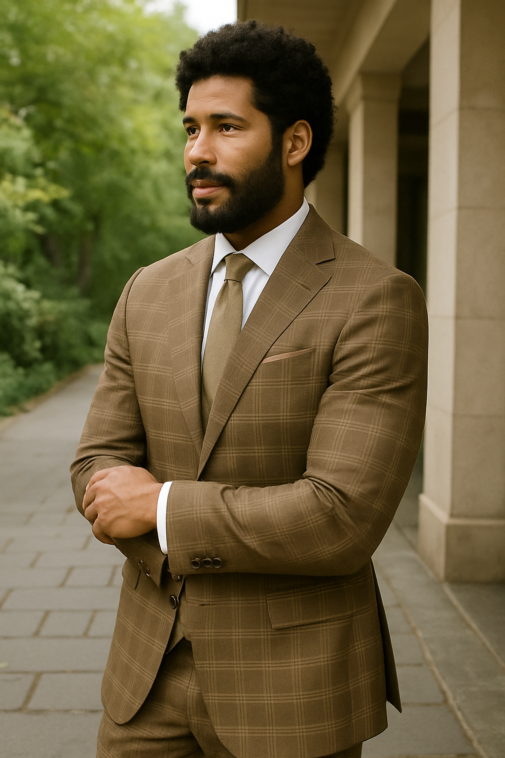 Modern Fit Italian Wool Three Piece Suit